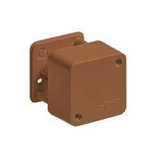 Коробка ОП Тусо распаячная 55х55х32мм 2 клемника корич. IP40 Ruvinil 65002К
