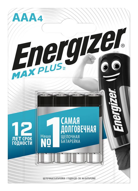 Элемент питания алкалиновый Max Plus LR03/286 BL4 (4/48) (блист.4шт) Energizer E301321703