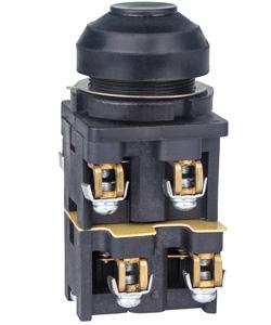 Выключатель кнопочный КЕ-082 У2 исп.3 черн. 2з+2р цилиндр IP54 10А 660В Электротехник ET502398