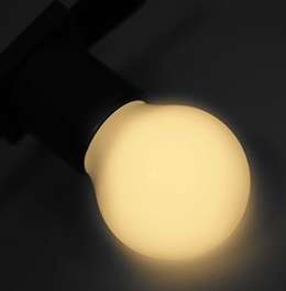 Лампа светодиодная 1Вт 5LED Шар d45 E27 тепл. бел. Neon-Night 405-116