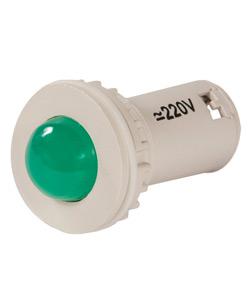 Лампа светодиодная коммутаторная СКЛ-11-Л-2-220 зел. 220В AC/DC d27 сила света 20мКд Электротехник ET510805