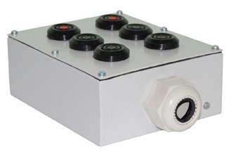 Пост кнопочный ПКУ 15-21.231-54 У2 (4хВК30-10-11110-54/2 (1з+1р) черн. + 2хВК30-10-11110-54 (1з+1р) красн. + PG-36) пост управления Электротехник ET054503