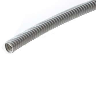 Труба гофрированная ПВХ тяжелая d25мм без протяжки сер. (уп.50м) Ruvinil 12510