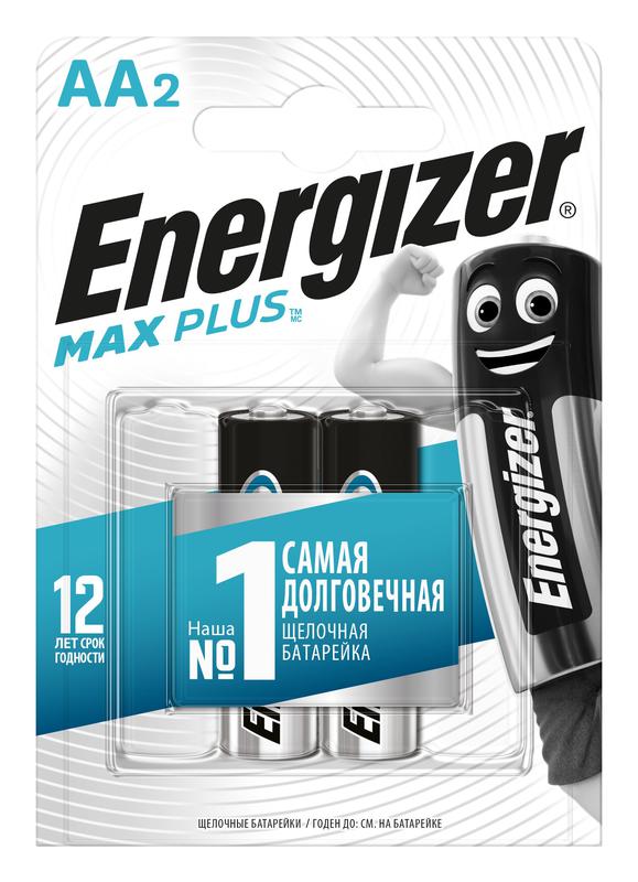 Элемент питания алкалиновый Max Plus LR6/316 BL2 (2/24) (блист.2шт) Energizer E301323102