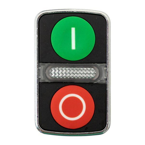 Механизм кнопки исполнительный XB4 "пуск-стоп" плоский возвратный без фиксации с подсветкой IP65 EKF XB4BW83-65