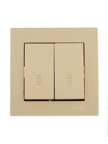 Выключатель проходной двойн. VESNA зол. LEZARD 742-3688-106