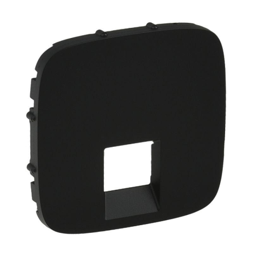 Панель лицевая Valena Allure для 1-м телефонных/информационных розеток антрацит Leg 755418