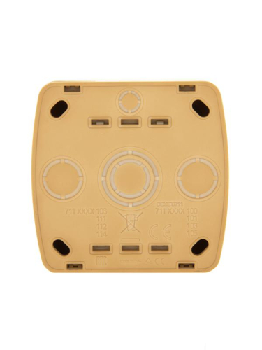 Выключатель 2-кл. ОП Demet 10А IP20 с подсветкой ясень LEZARD 711-4700-112