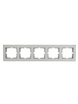 Рамка 5-местн. горизонт. VESNA платина LEZARD 742-3500-150