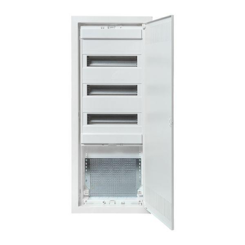 Щит комбинированный встраив. Nova (3 DIN-рейки+1 монт. плата) 5 габарит с металл. перфорированной дверью IP40 EKF Proxima nv-cb-pmd-3+1