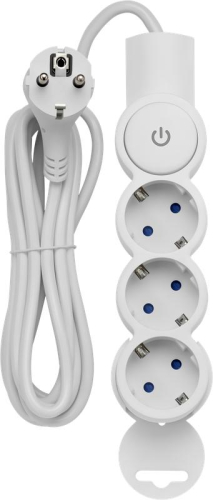 Удлинитель 3х3м с заземл. 3Gх0.75 с выкл. защ. шторки REV 32008 3