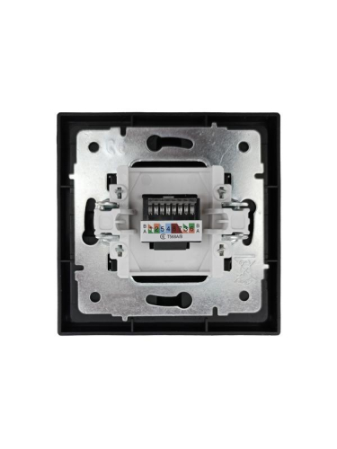 Розетка компьютерная 1-м СП ZIMA IP20 механизм черн. бархат LEZARD 704-4288-140