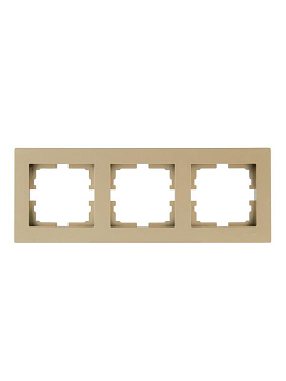 Рамка 3-м VESNA горизонт. без вставки зол. LEZARD 742-3600-148