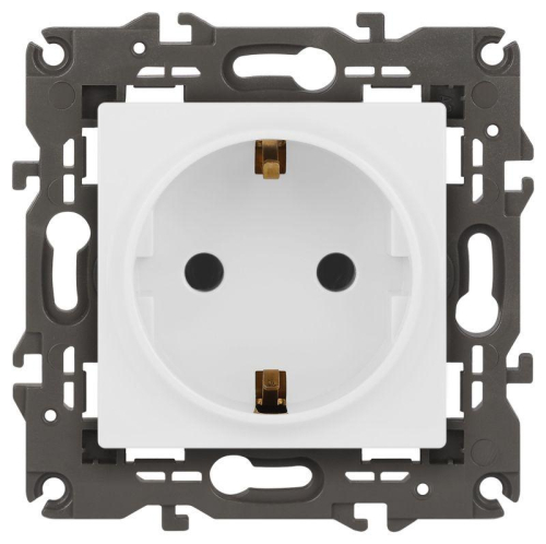Розетка ЭРА Elegance 14-2101-01М 2P+E Schuko 16А-250В матов. бел. Эра Б0065800
