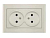 Розетка 2-м СП Бриллиант 16А IP20 без заземл. защ. шторки сл. кость UNIVersal 7948745