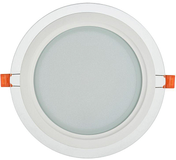 Светильник светодиодный ДВО 1622 18Вт 4000К IP20 встраив.  со стекл. круг IEK LDVO0-1622-18-4000-K01