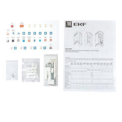 Щит комбинированный встраив. Nova (2 DIN + 2 МП) 4 габарит с металл. перфорированной дверью IP40 EKF nv-cb-pmd-2+2