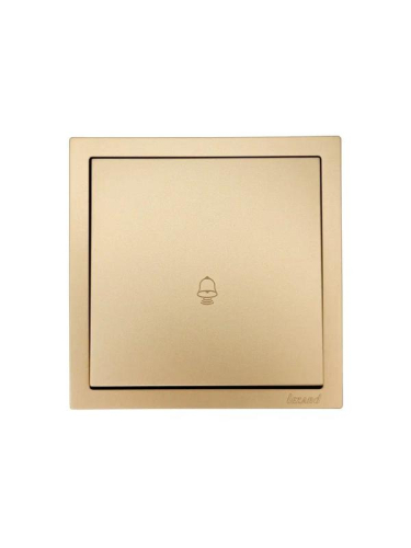 Кнопка звонка СП ZIMA IP20 безвинт. зажим зол. LEZARD 704-3688-103QC