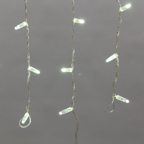 Гирлянда светодиодная "Айсикл" (бахрома) 4.8х0.6м 176LED бел. 230В IP65 эффект мерцания провод ПВХ прозр. нужен шнур 303-500-1 Neon-Night 255-185