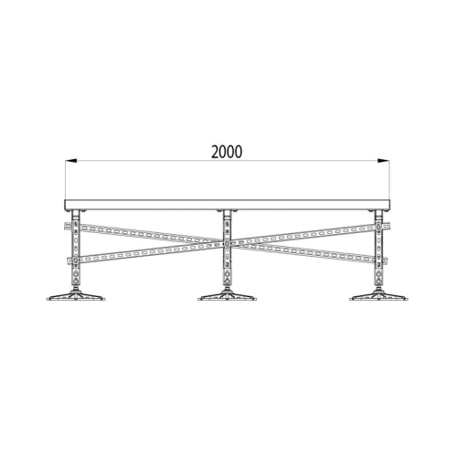 Конструкция опорная для установки оборудования TECHNORAPTOR FOOT 2000х2000 KM-TR-F-SSEI-2000-2000 КМ TR0043