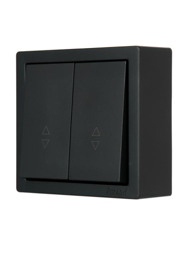 Выключатель проходной 2-кл. ОП LETO черн. бархат LEZARD 752-4200-106