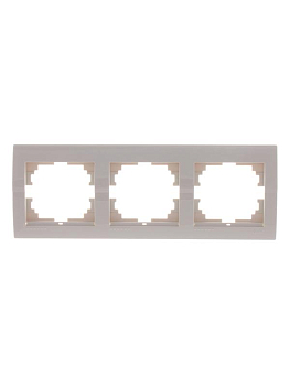 Рамка 3-м Deriy горизонт. крем. LEZARD 702-0300-148