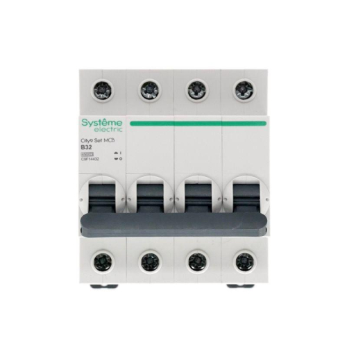 Выключатель автоматический модульный 4п B 32А 4.5кА City9 Set 400В SE C9F14432