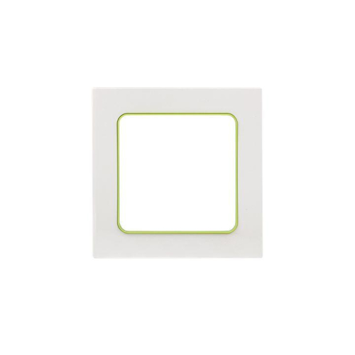 Рамка 1-м Стокгольм бел. с линией цвета зел. PROxima EKF EXM-G-302-20