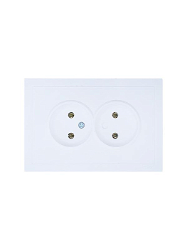 Розетка 2-мест. б/з СП ZIMA IP20 16А ПБТ безвинт. зажим бел. LEZARD 704-0200-128BQC