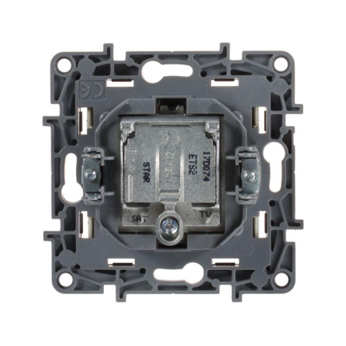 Розетка телевизионная TV/SAT СП Etika двухкабельная механизм сл. кость IEK 672357