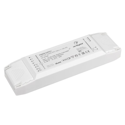 Блок питания ARV-SP-24090-PFC-DALI-1-10V-PD (24В 3.75А 90Вт) IP20 пластик Arlight 041386