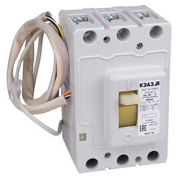 Выключатель автоматический 3п 20А 80Im 6кА ВА57-35-344710 УХЛ3 690В AC НР=230В AC/220В DC КЭАЗ 272704