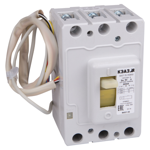 Выключатель автоматический 3п 20А 80Im 6кА ВА57-35-344710 УХЛ3 690В AC НР=230В AC/220В DC КЭАЗ 272704