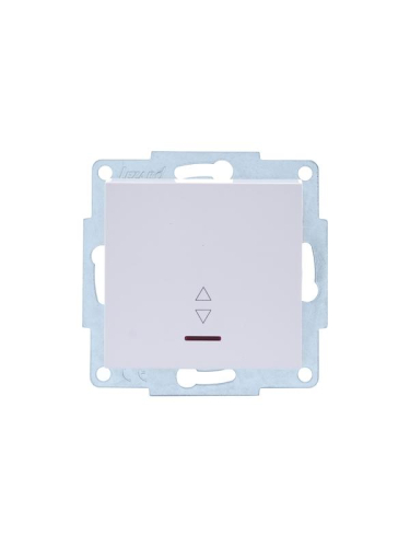 Переключатель проходной 1-кл. СП Vesna с индикацией механизм бел. LEZARD 742-0288-114