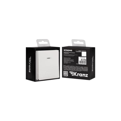 Переключатель перекрестный 1-кл. СП STRONG 10А с подсветкой жемчуг Kranz KR-78-0718-4