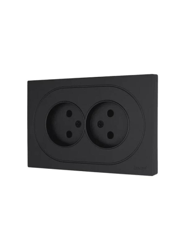 Розетка 2-м СП OSEN без заземл. ПБТ механизм черн. бархат LEZARD 743-4200-128B
