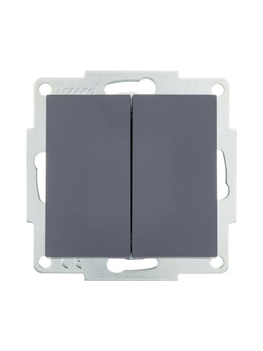 Выключатель 2-кл. СП Vesna механизм графит LEZARD 742-3488-101