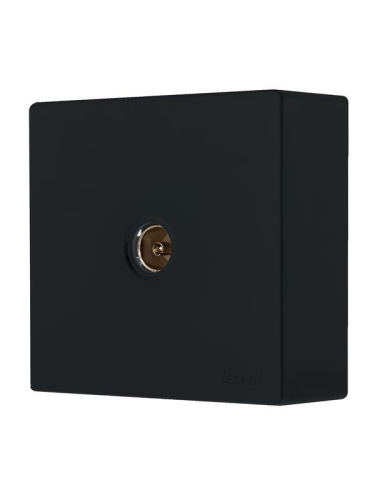 Розетка 1-мест. TV оконечная черн. бархат LEZARD 752-4200-130