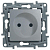Розетка 1-м СП Etika 16А IP31 250В 2P без заземл. защ. шторки немецк. стандарт винт. клеммы механизм алюм. Leg 672434