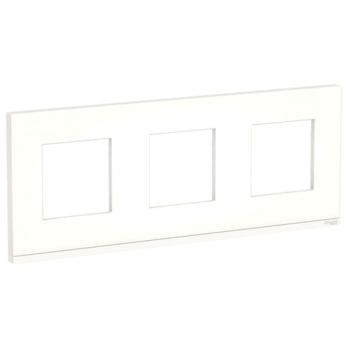 Рамка 3-м Unica Pure горизонт. матов. стекло/бел. SchE NU600689