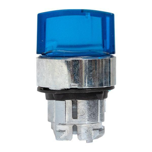 Механизм переключателя исполнительный ХB4 син. на 3 положения возвратный без фиксации с подсветкой с короткой ручкой IP65 EKF XB4BD3L-B-65