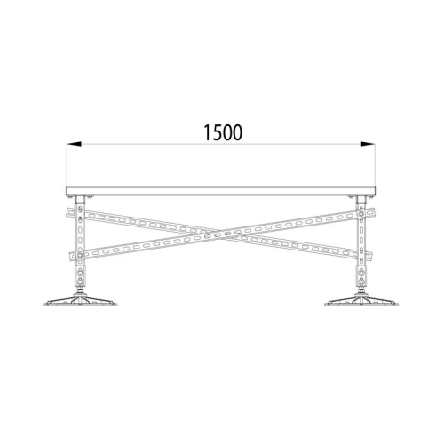 Конструкция опорная для установки оборудования TECHNORAPTOR FOOT 1500х1500 тип 1 KM-TR-F-SSEI-1500-1500-1 КМ TR0025