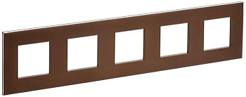 Рамка 5-м SKANDY SK-F35Br металл шоколад IEK SK-M52-M-K30