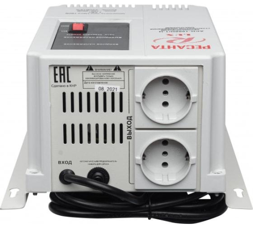 Стабилизатор напряжения АСН-1000 Н/1-Ц Lux 1ф 1кВт IP20 настен. релейный с одной розеткой Ресанта 63/6/14