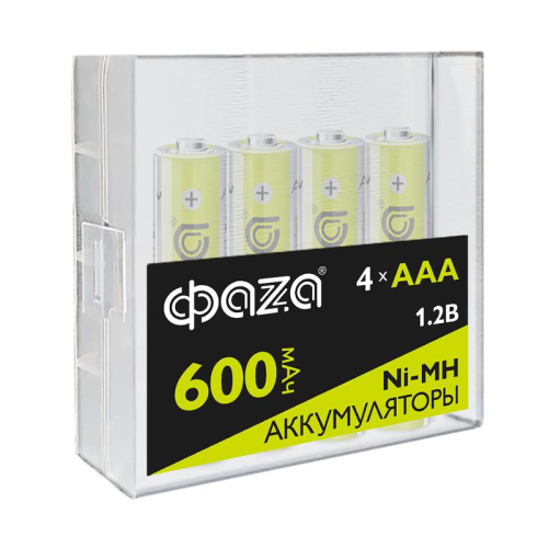 Аккумулятор AAA/HR03 Ni-MH 1.2В 600мА.ч Box-4 (уп.4шт) ФАZА 5059740