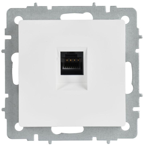 Розетка компьютерная СП BRITE РК11-БрАБ RJ45 кат.6 механизм арктич. бел. IEK BR-K10-2-K91