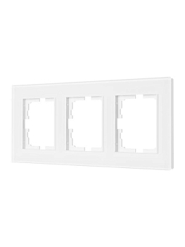 Рамка 3-местн. гориз. VESNA стекло бел. LEZARD 742-5480-148