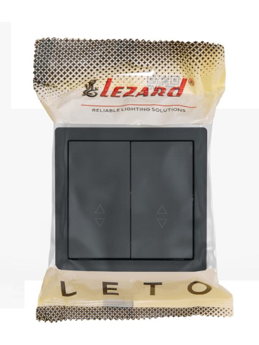 Выключатель проходной 2-кл. ОП LETO графит LEZARD 752-3400-106
