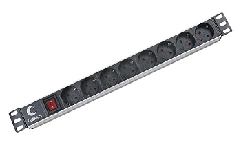 Блок евророзеток для 19дюйм шкафов 10А PDU-8P 8 розеток CABEUS 2402c