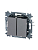 Выключатель 2-кл. СП Levit IP20 сталь/дым. черн. ABB 2CHH590545A6069